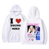 I Love Young Miko Double Sided Print Hoodies Men Women Fashion Hip Hop Sweatshirt Unisex Clothing Hoodie