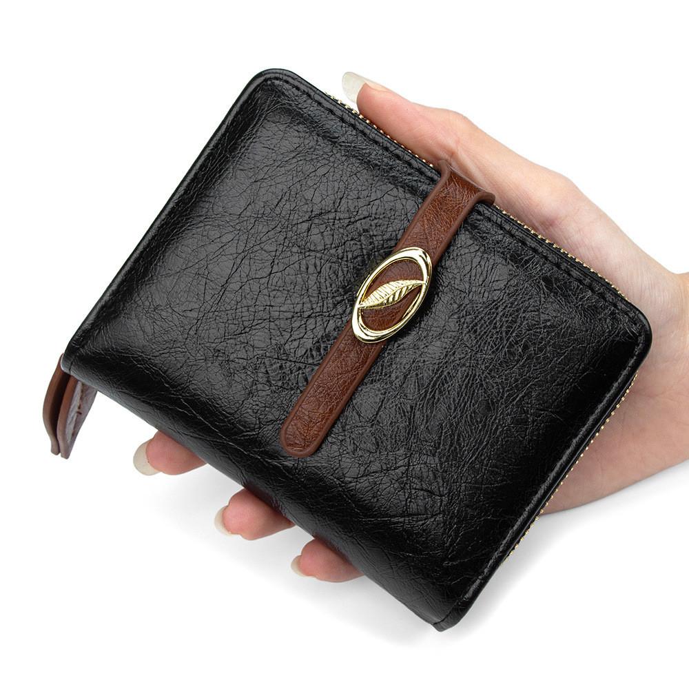 Womens Fashion Leather Wallet With Multiple Card Slots And Coin Pocket For Daily Use