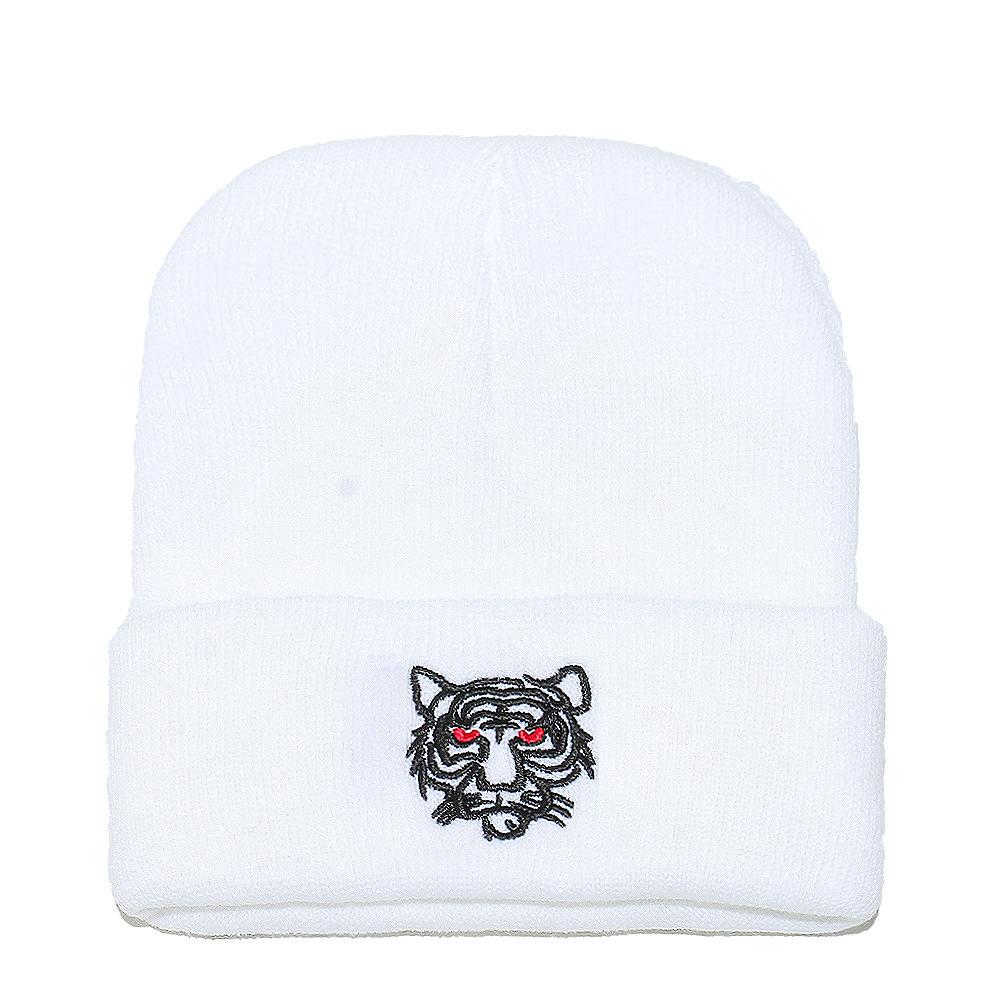 Tiger Head Wool Knitted Hat Student Outdoor Men's and Women's Winter Thermal Hat Pullover Hat Men