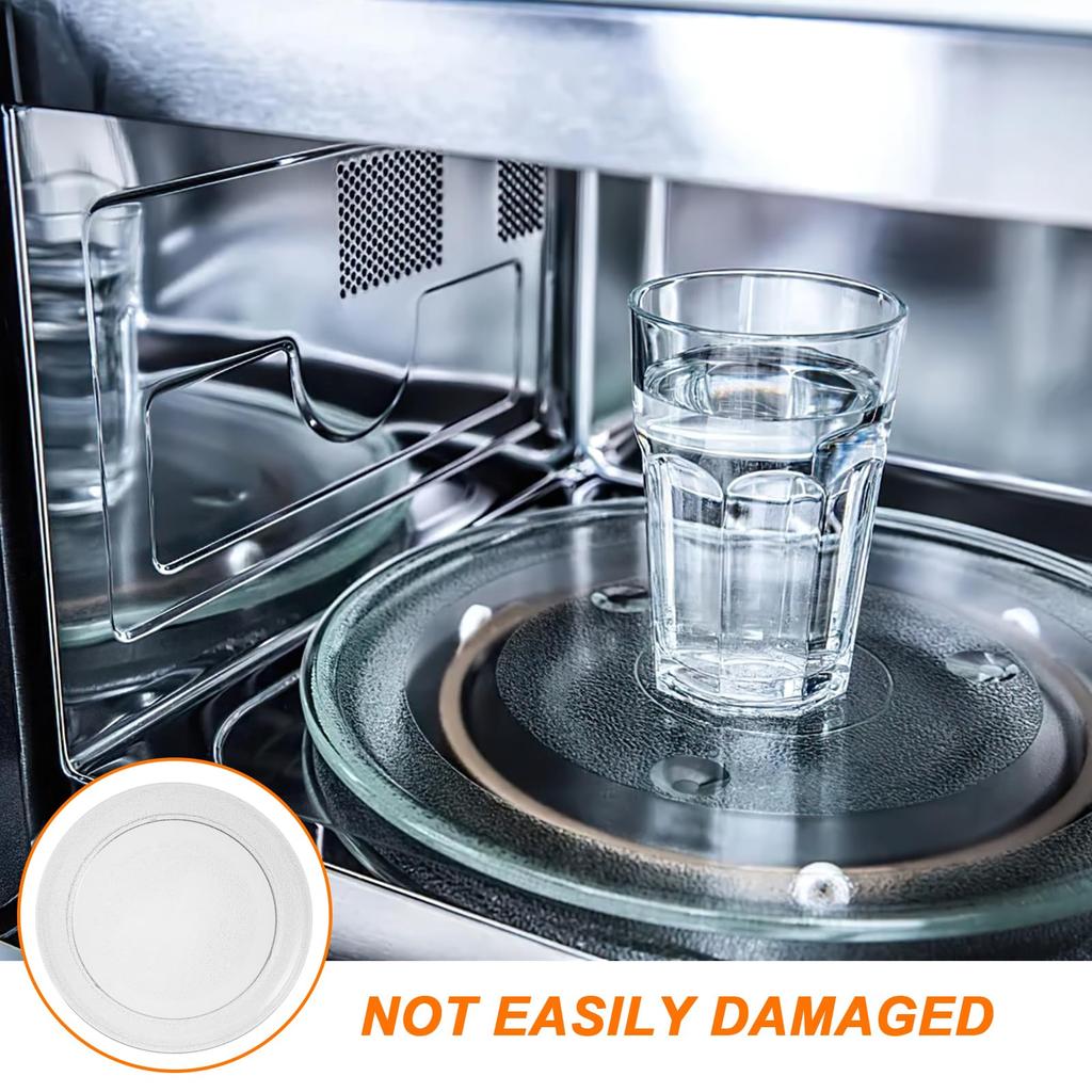 Amosfun Microwave Turntable Plate, 24.5cm, Heat-Resistant Glass, Microwave Turntable Replacement, Round Rotating Plate, Oven-Safe, Home Microwave Acce