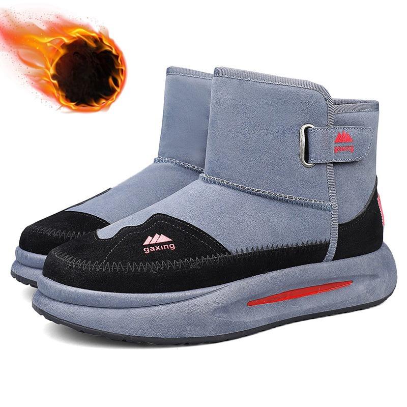 

Модная зимняя хлопковая обувь с флисовой подкладкой, мужские сноубутсы для повседневной носки, устойчивые к холоду, удобные уличные сноубутсы 44