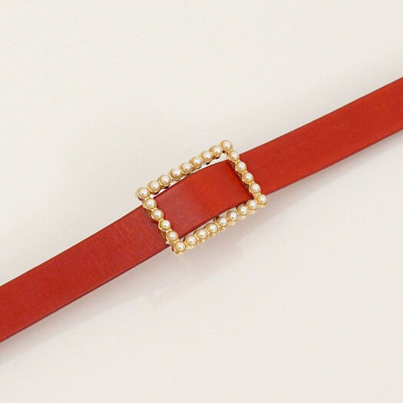 MA MAISON Collier Perle Carrée_Rouge