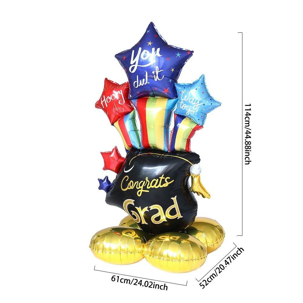 Large GRAD Foil Balloon Standing Graduate Letters Balloon Fuuny Graduation Balloon  Party