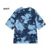 CROQUIS Men's 2026 Summer H-shaped Oversize Tie-Dye Cotton T-shirt
