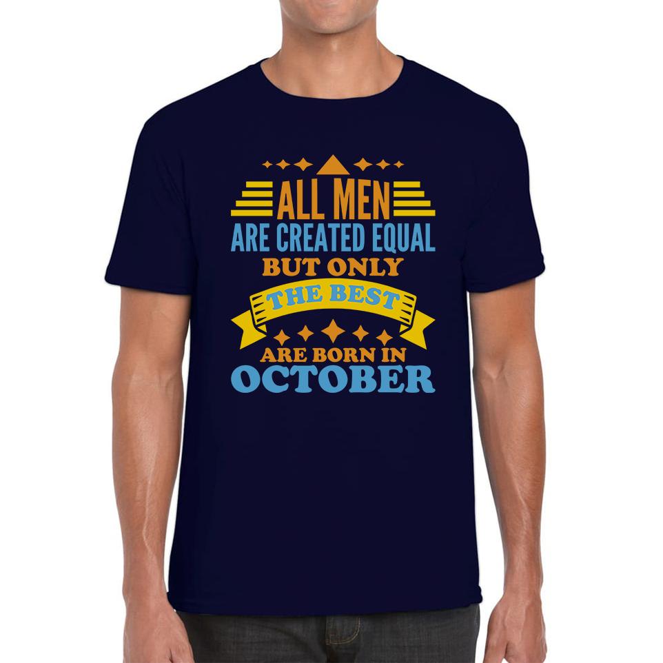 Born In October Birthday Unisex Mens T Shirt Womens Tops Tees XL