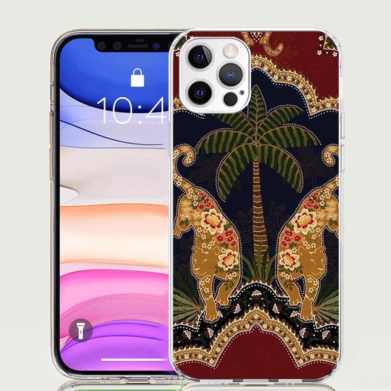 African Style Fabric Pattern Phone Case For iPhone 18 17 Air 16 15 Plus 11 14 Pro Max 13 Mini 12 7 8 + SE Pattern Art Customized Co