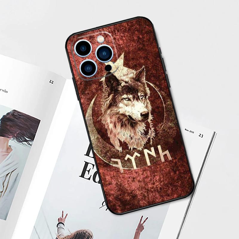 Turkey Turkish Flag Wolf Phone Case For iPhone 11 12 13 14 15 16 Pro Max Plus 12 13 Mini 7 8 X XR XS MAX Cover Shell