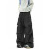 American Wide-leg Paratrooper Overalls Men's Summer Thin Loose Leisure Sports High Street Ruffian Handsome Quick-drying Charge Pants