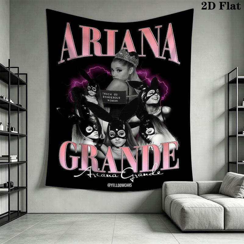 Ariana Grande Glow Wall Hanging Printed Fabric Blanket Decorative Tapestries for Bedroom Living Room Home Decor
