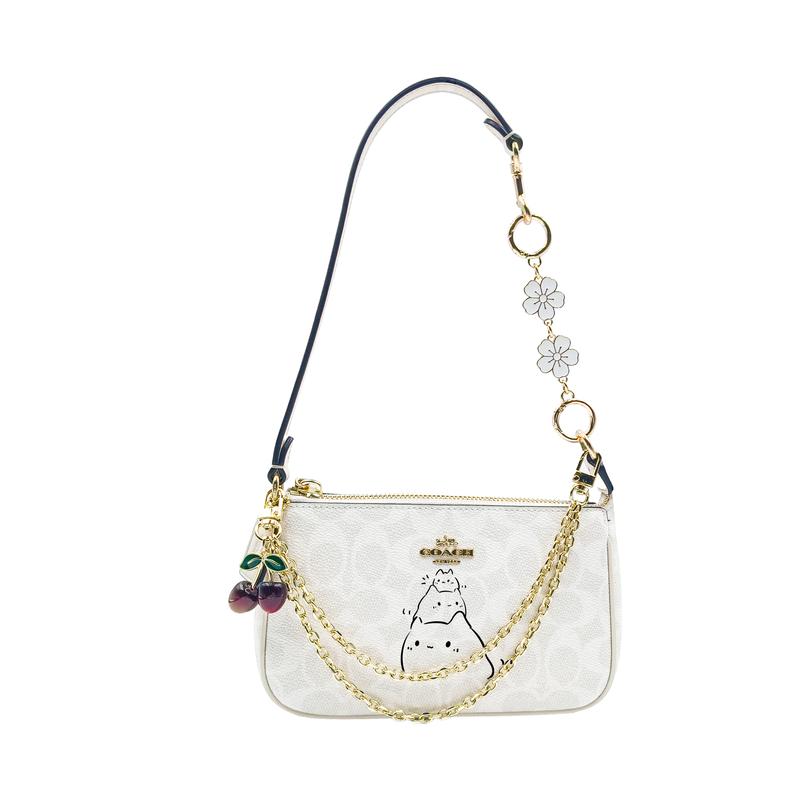 

COACH shoulder bag [Customized bag] Nolita 19 metal brand logo hand-painted spray-painted extension chain artificial Long lens without gift box золотий