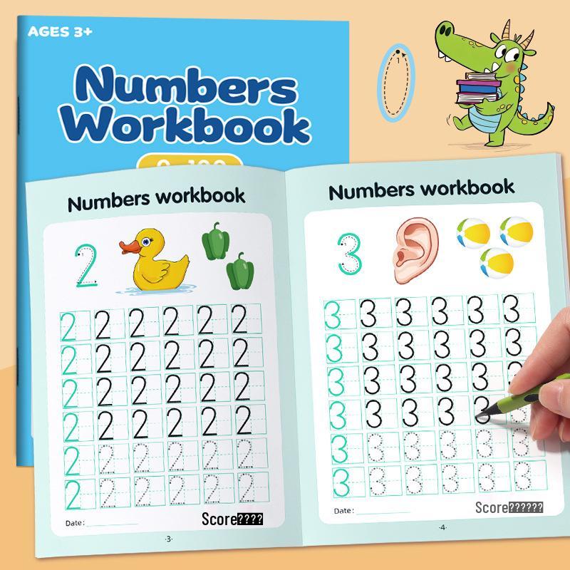 Early Childhood Dot Matrix Tracing Templates: Learn to Write 0-100 with Pen Control Training