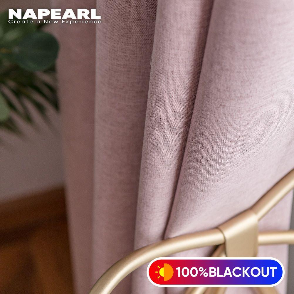 1PC NAPEARL 100% Blackout jednokolorowa pościel zasłona okienna do sypialni nowoczesny typ pierścienia zasłony zasłona do salonu do wystroju domu