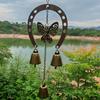 1Pc Horseshoe-Shaped Wind Chimes, Wrought Iron Crafts, Suitable for Balcony and Courtyard Outdoor Garden Decoration, Decorative HoAudio,
