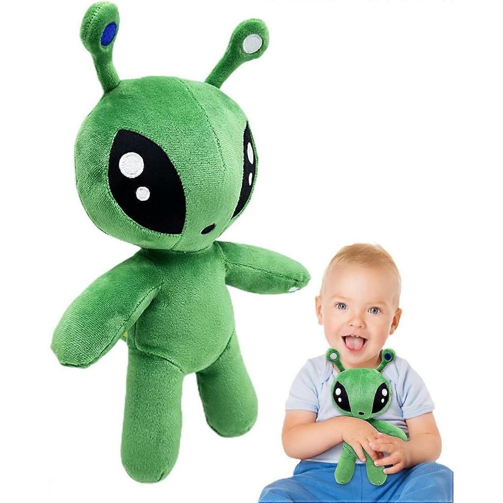 Zelený mimozemský plyšák 34 cm Mimozemská plyšová figurka, Kreslená mimozemská plyšová panenka, Plyšové polštáře s mimozemšťany, Měkký mimozemský plyš jako dárek pro děti