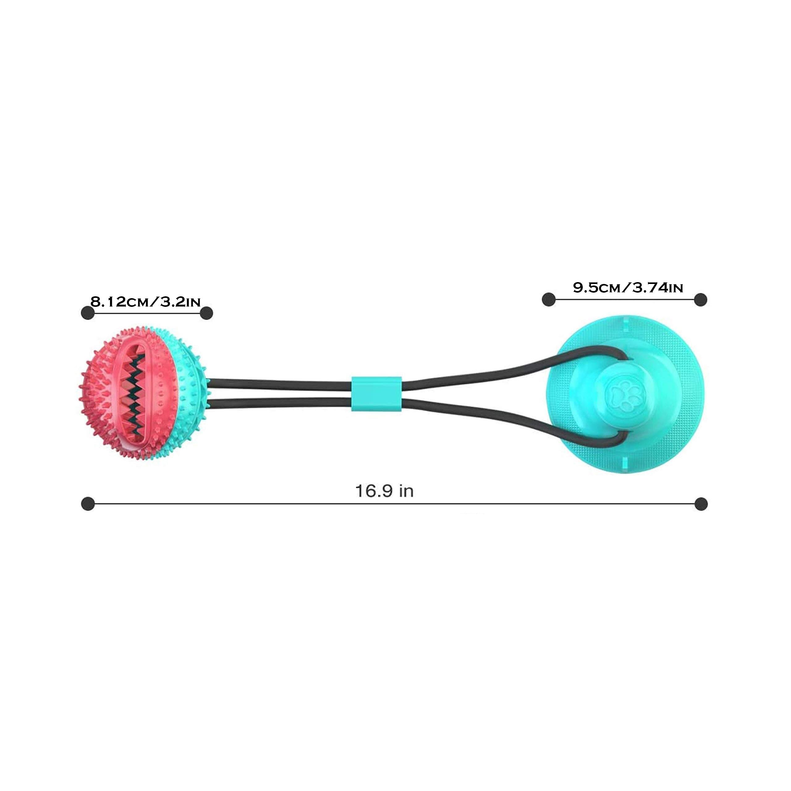 

Игрушки для собак, агрессивных любителей жевать, интерактивные, прорезывающиеся зубы, скука и стимулирование, перетягивание каната, головоломка на присоске, неразрушимая веревка бирюзовый