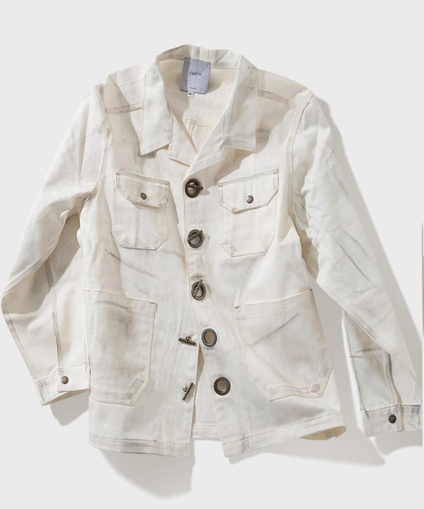 Ffeff Studio Cornmill Dirty Wash Denim Jacket (Ivory)