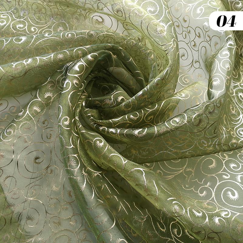 1M Hot Stamping Silver Creative Meteor Pattern Organza Designer Fabric Gauze Tulle Fabric Diy Dress Stage Clothing Decor