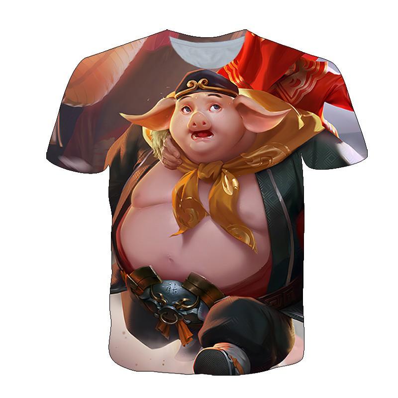 Men Women Gaming T-Shirt With 3D Digital Print Character Design Casual Short Sleeve Tee