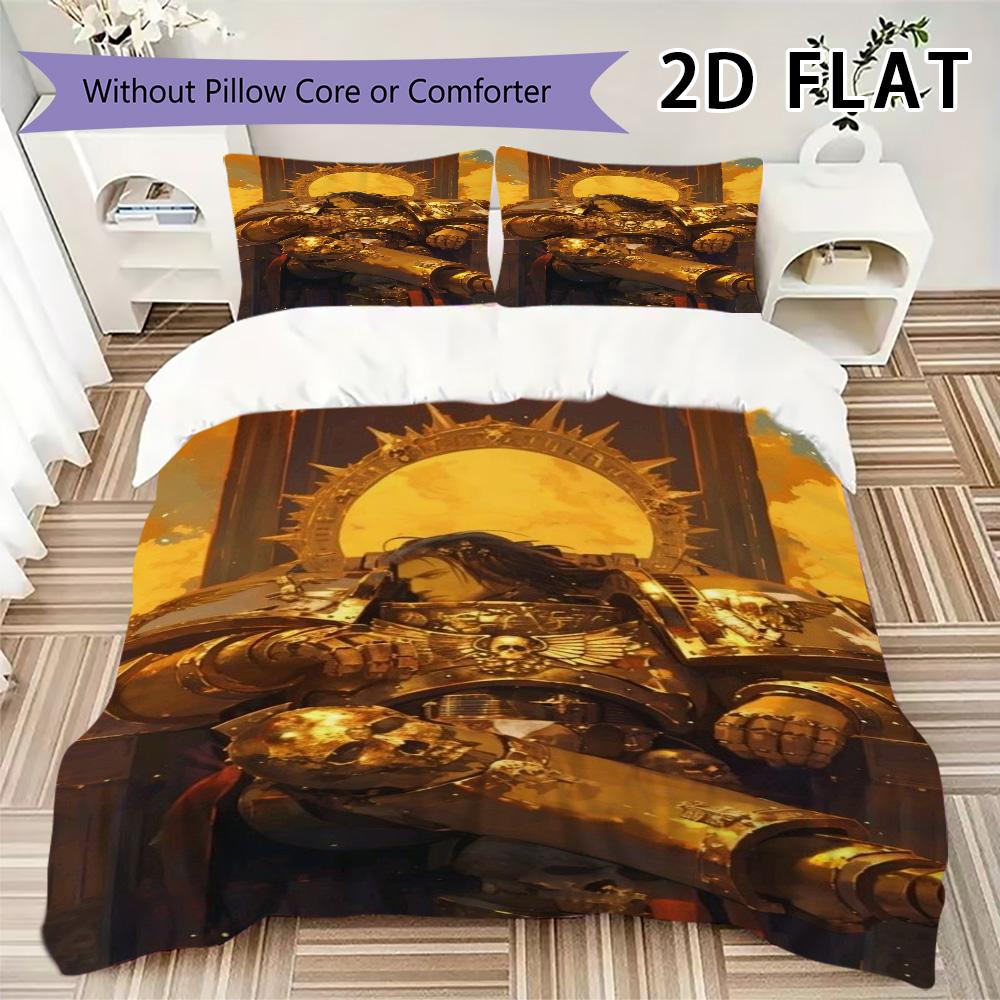 Imperium of Man Pattern Bedding uilt Set uilt Cover Pillowcase Home Decoration Birthday Gift (1 * duvet cover + 2 * pillowcase without core)
