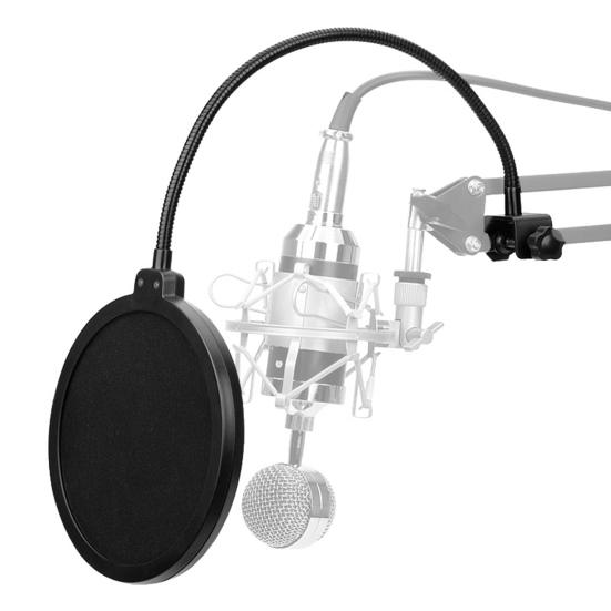 MIC Pop Filter Anti-shake Wind-proof Double-layer Plosives Reduction Condenser MIC Wind Screen for Recording