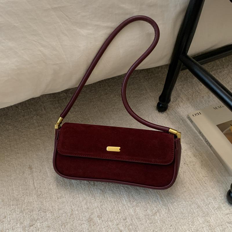 Premium texture retro small bag women's 2025 new commuter versatile shoulder underarm bag fashionable portable baguette bag