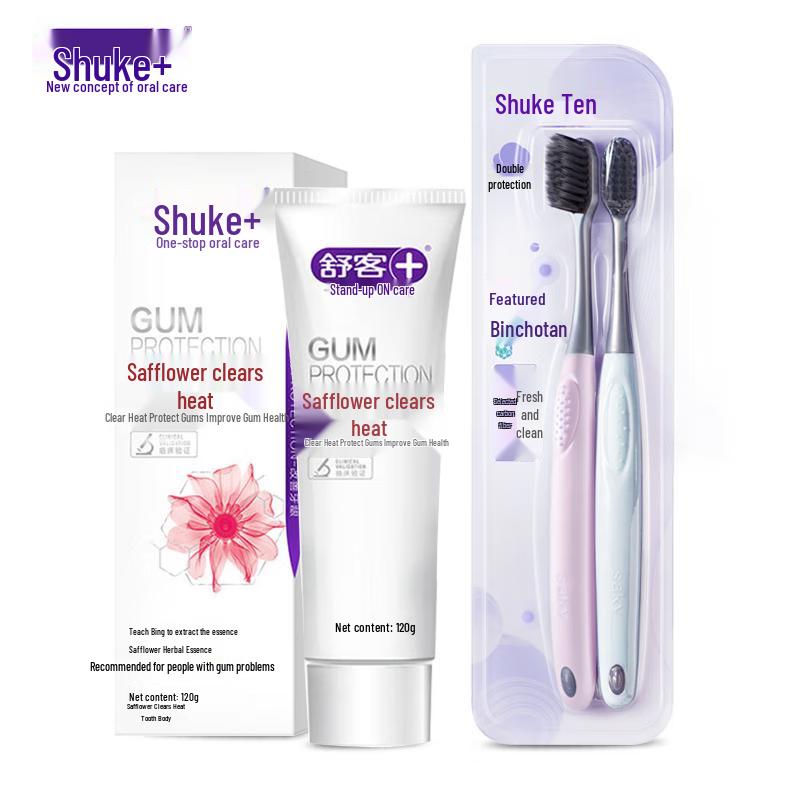 

Shuke Safflower Toothpaste & Carbon Toothbrush Set