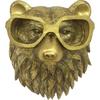 Yo Vryncal Bear Head Wall Mount Decor, Animal Wall Art, Resin Animal Head Wall Hanging Decoration for Living Room, Bedroom, Kitchen, Office