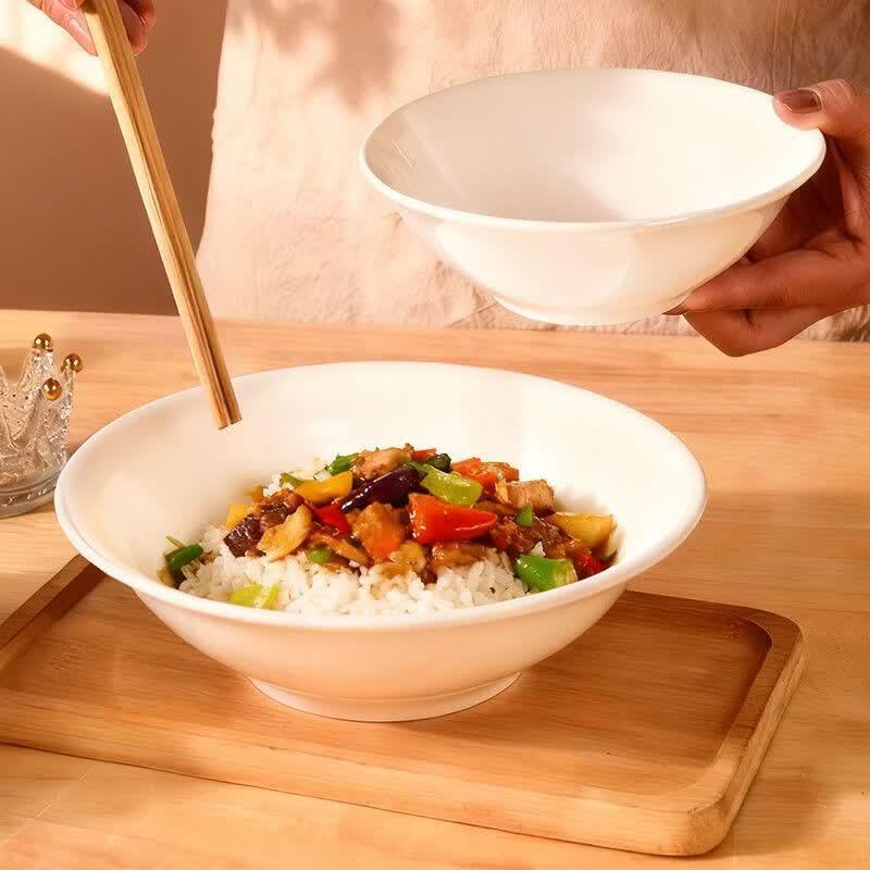 Xinrong Pure White Ceramic Household Bowl