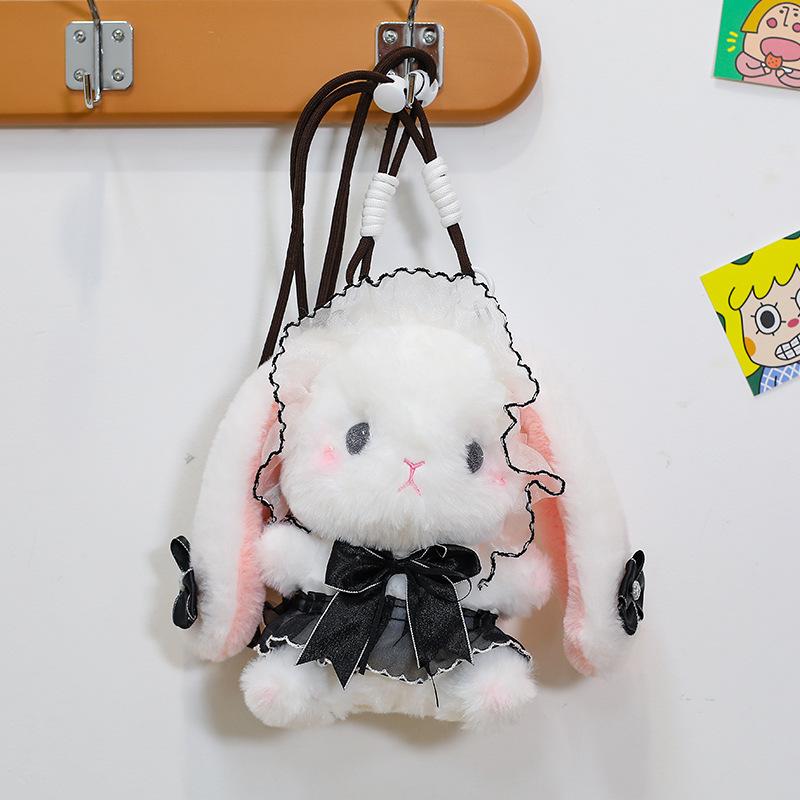 Cute and Funny Fantasy Velvet Doll Lolita Rabbit Crossbody Bag Doll Plush Doll Girl Birthday Gift