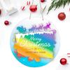 Christmas Wooden Welcome Sign: Round Hanging Door Plate and Wall Decoration for Festive Atmosphere