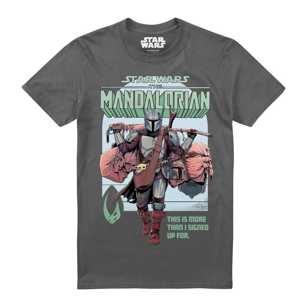 Star Wars Mandalorian Mens T-shirt Signed Up For Top Tee S-2XL Official