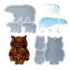Eisbär-Eule-Schlüsselanhänger, Silikonform mit Loch, Schlüsselanhänger, Anhänger, handgefertigte Form, Valentinstag, Geburtstag, Geschenk, Schmuck