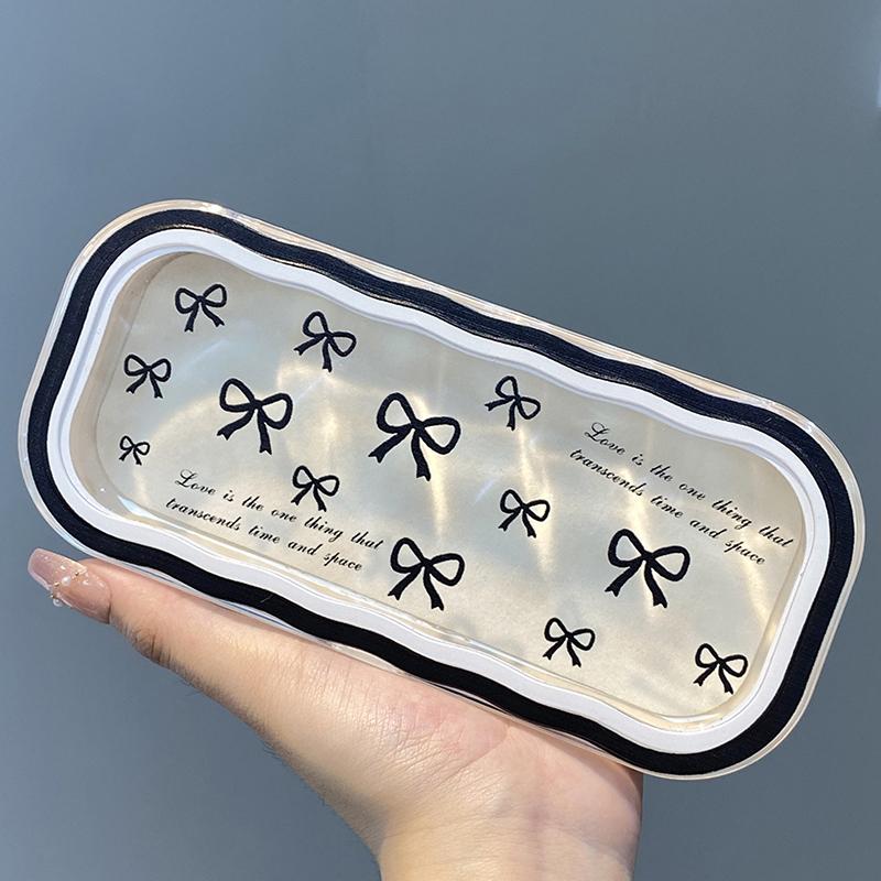 Transparent Bow Glasses Case Cute Travel Portable Storage Box For Women Sunglasses Eyeglasses Glasses Box