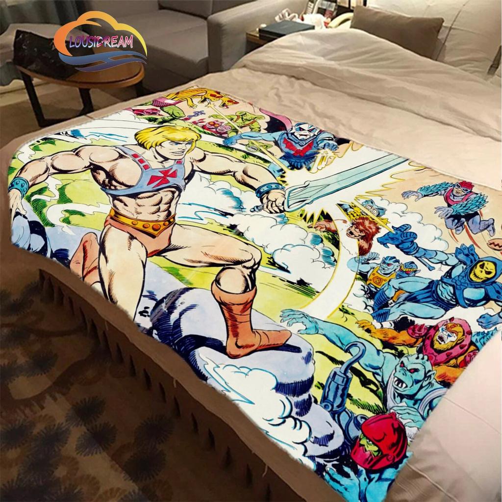 Cartoon Masters of the Universe Wool Blanket Jindian Animation Cashmere  Fashion  Portable Flannel Warm Camping