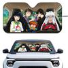 I-Inuyasha Car Sunshade Curtains Heat-insulating Aluminum FilmReusable Suction Cup Blocks UV Rays Car Sun Visor Protector