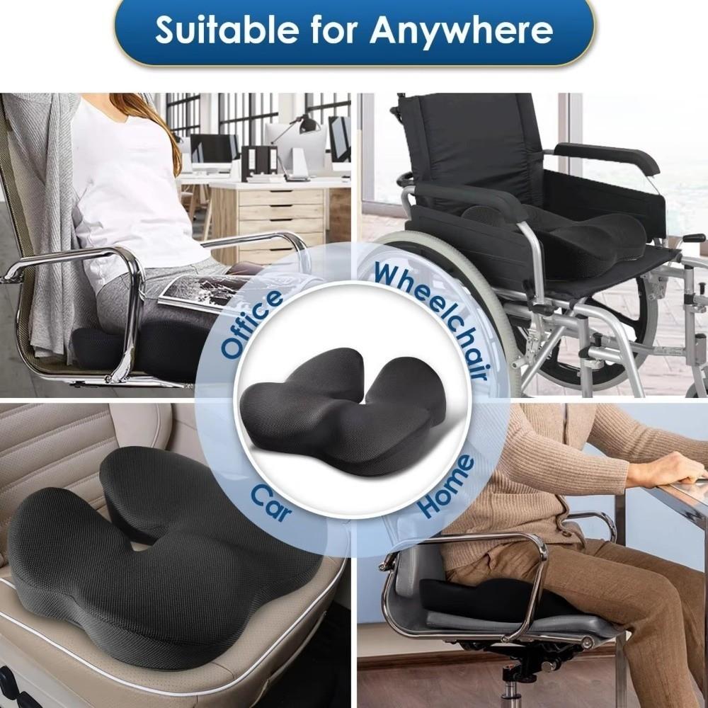 Memory Foam Office Chair Cushion Slow Rebound Ergonomic Seat Cushion Pillow Chair Support U-Shaped Pillow Memory Foam Cushion