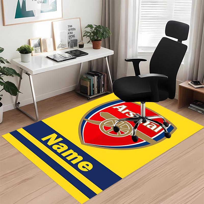 Custom Name Arsenal F.C Printed Carpet, for Office Chair Living Room Bedroom Kitchen Room Decor Gifts.