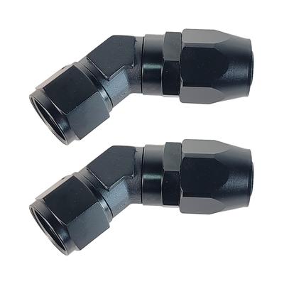 Lezalic Cooler Hose End Adapter, 45°, Set of 2, Aluminum Fittings, AN4, AN6,