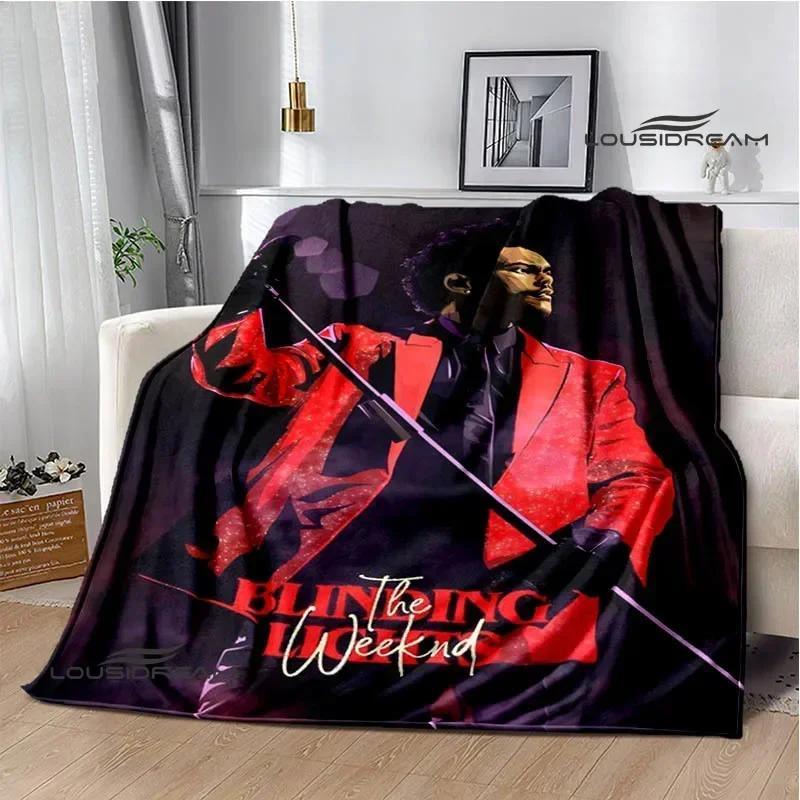 Singer The Weeknd Print Blankets Flange Warm Blanket Soft and Comfortable Home Travel Bed Blanket Picnic Blankets Birthday Gift