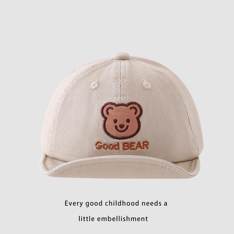 Baby Hat Spring and Autumn New Style Old Cute Children's Bear Baseball Cap Soft Brim Versatile Infant Baseball Cap