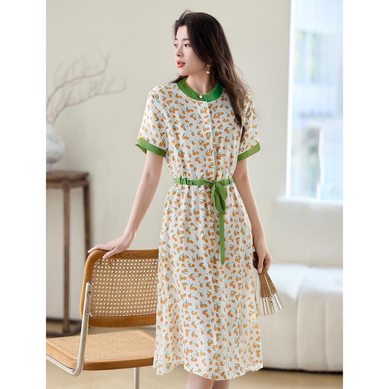 ORIGIN Printed A-Line Midi Dress XL