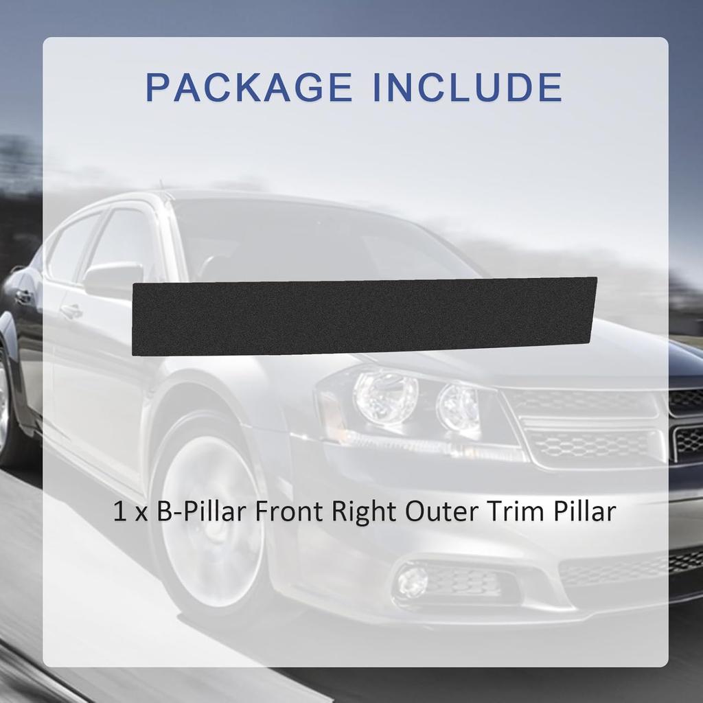 B-Pillar Side Molding Windshield Door Outer Trim Right (Passenger Side Replacement For 2008-2016 Chrysler Town Country,2008- Dodge Grand Caravan
