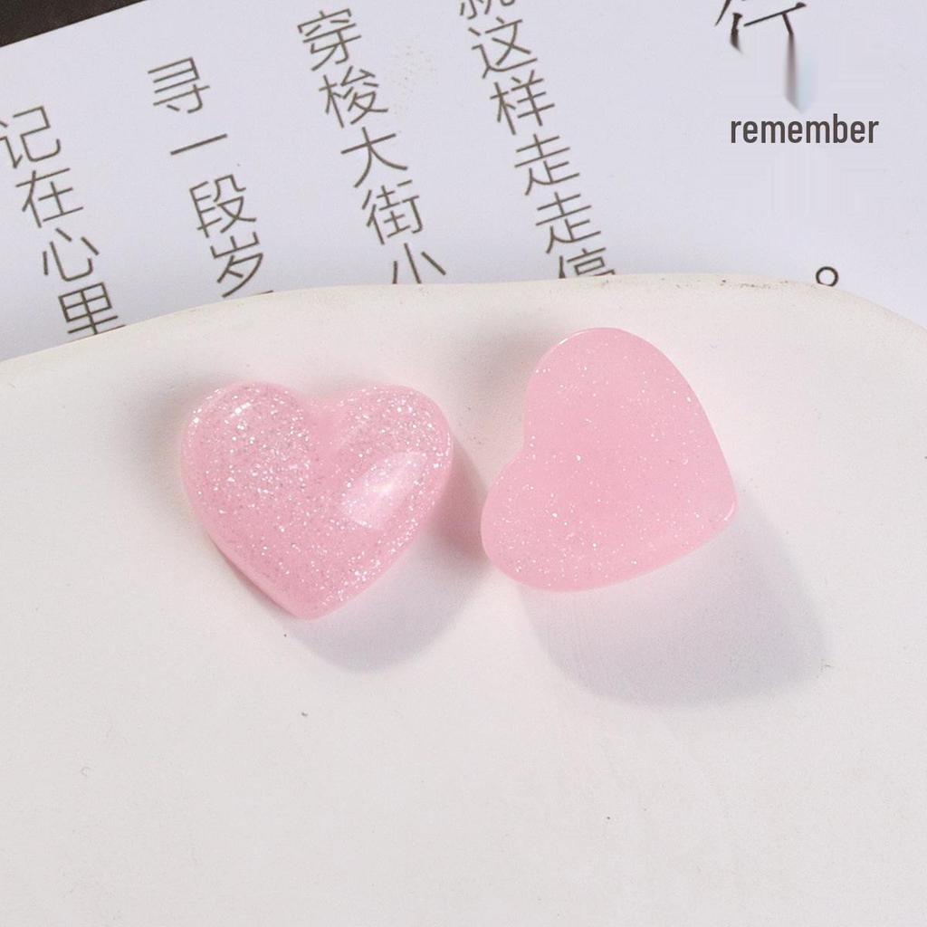 Sweet Starry Sky Glitter Heart Resin Star Stickers for DIY Phone Cases & Earrings