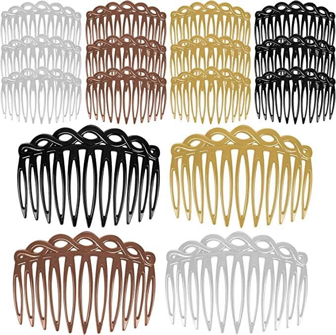 

16 шт., расческа для волос, винтажный простой стиль, женский головной убор, сплошной цвет, женский головной убор, украшение для прически, аксессуары