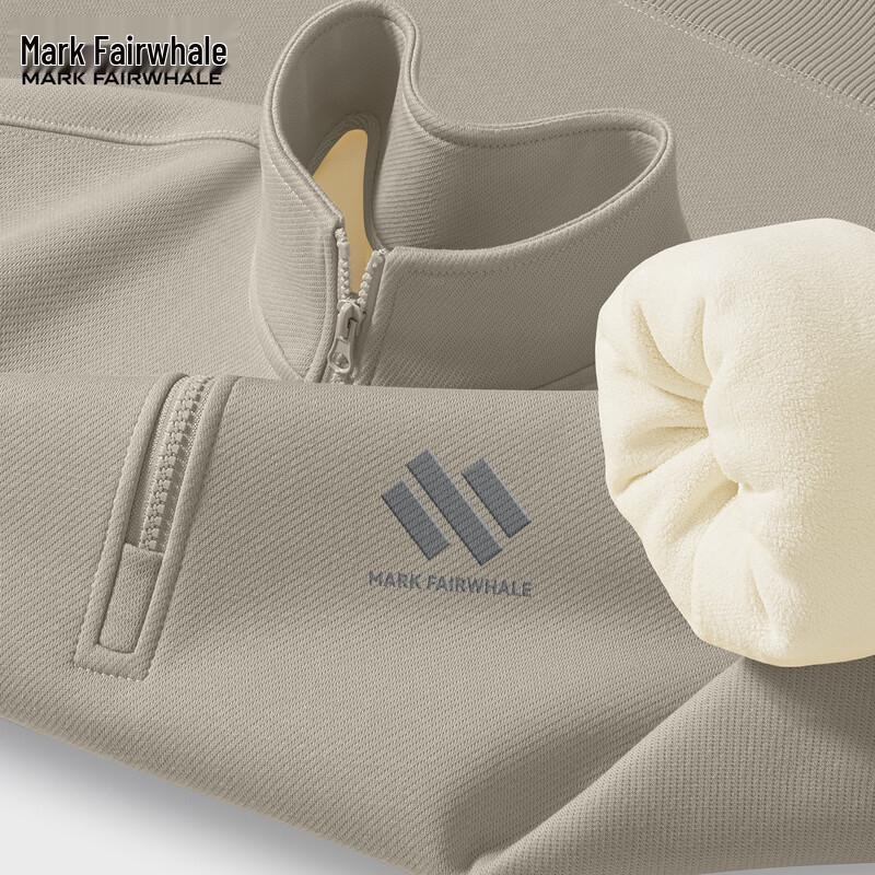 

Mark Fairwhale Men s Thickened Stand Collar Fleece Pullover M