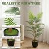Artificial Fern Topiary Tree, Realistic Artificial Plant in Cement Pot, Fake Plant, 120cm
