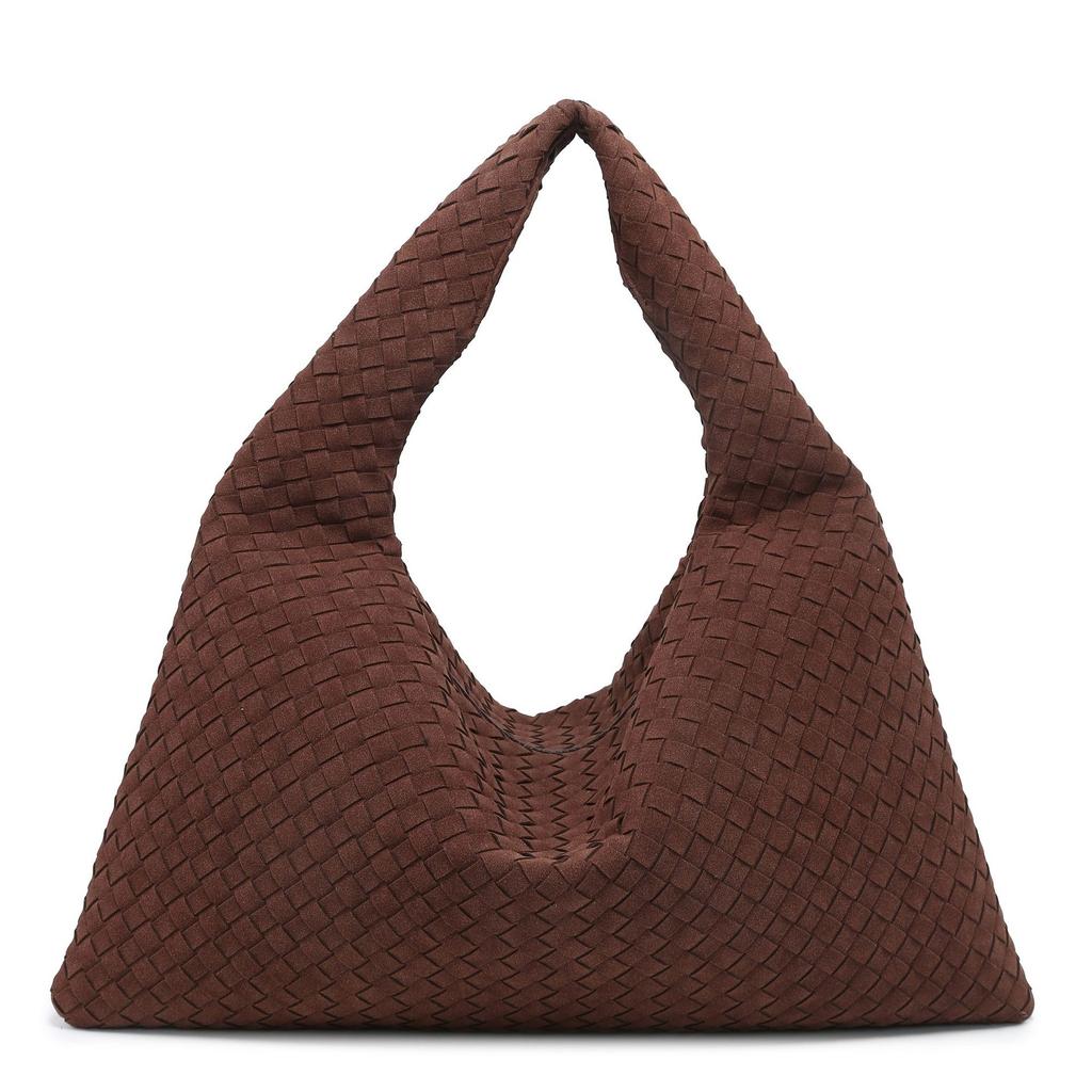 Cross-border woven bags for women's autumn and winter new matte woven bags, shoulder underarm bags, large-capacity tote bags, factory wholesale