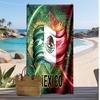 Mexiko Fußball Druck Strandtuch Schnelltrocknend Super Saugfähig Weiches Badetuch zum Schwimmen Strand Reisen Fan Souvenir Geschenk