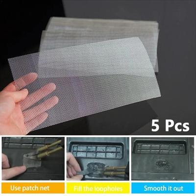 5pcs Mesh Net Easy To Install Plastic Repairing Silver