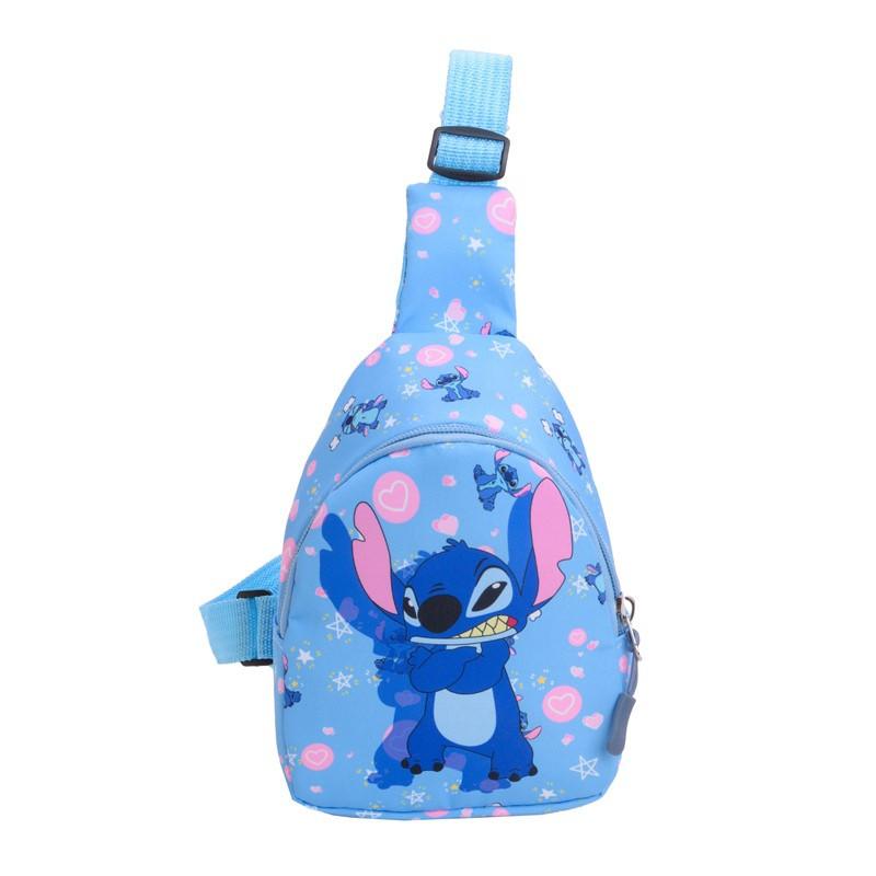 Childrens Cartoon Stitch Print Design Oxford Fabric Shoulder Bag With Breathable Nylon For Kindergarten Kids